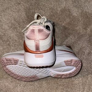 Puma Women's SoftRide Mayve White & Blush Athletic Sneakers